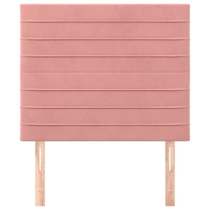 VidaXL Têtes de lit 2 pcs Rose 100x5x78-88 cm Velours3116519
