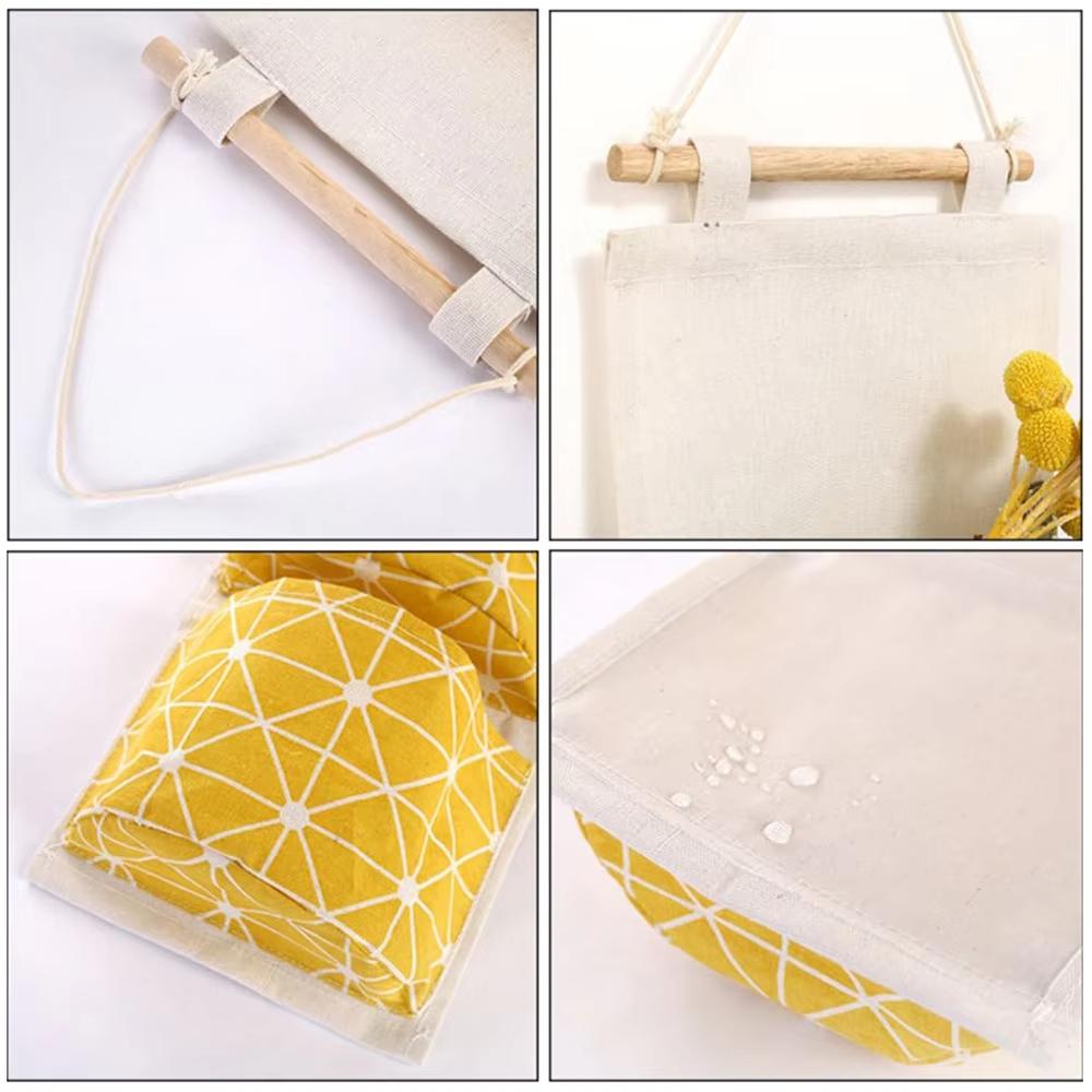 1pc 3Pockets Tree Branch Style Hanging Storage Bag Wall Mounted Sundries Organizer Large-capacity Behind Door Hanging Bag