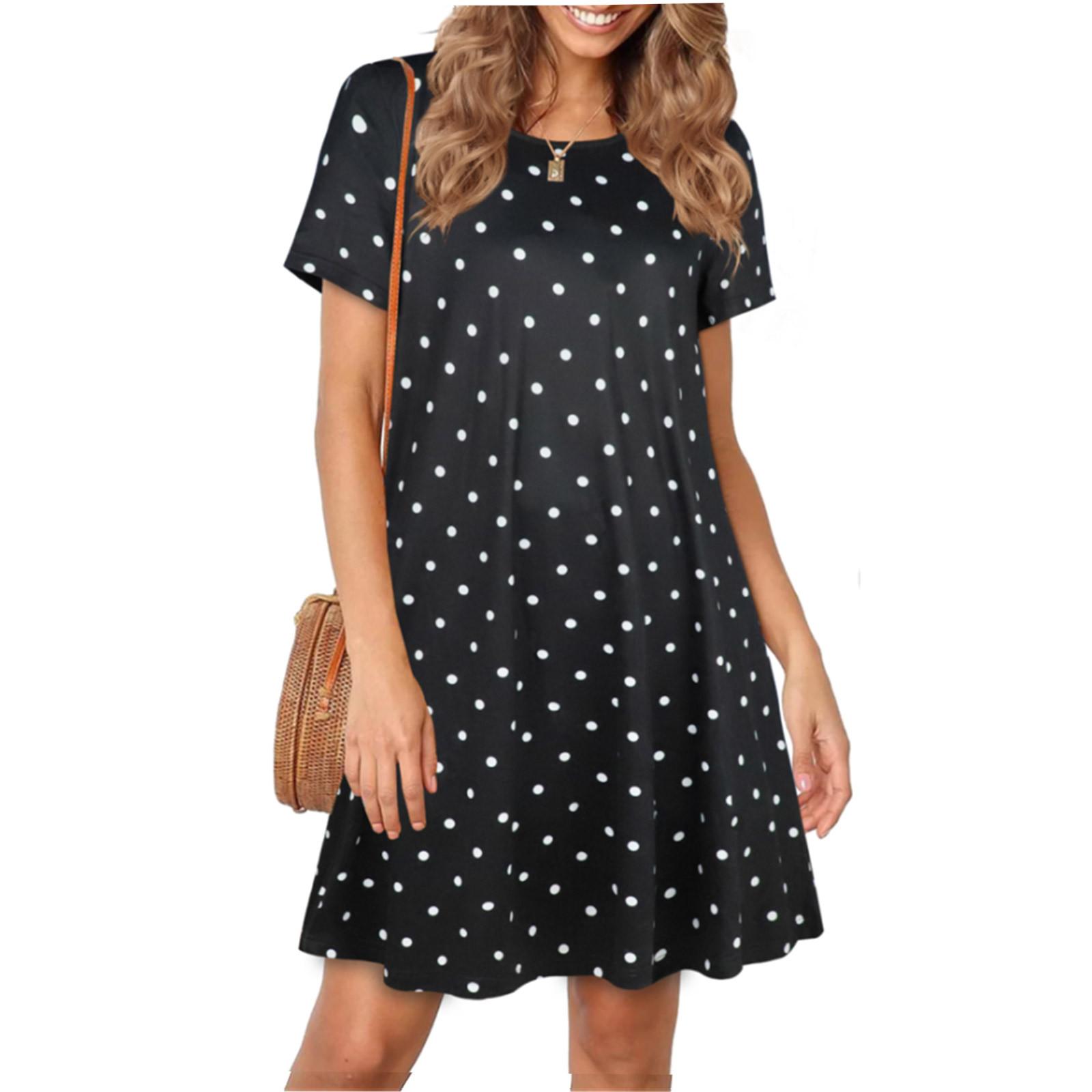 

Женские летние повседневные платья-футболки Модные цветные блоки с коротким рукавом и круглым вырезом Свободное свободное платье Пляжный сарафан XXXL белый