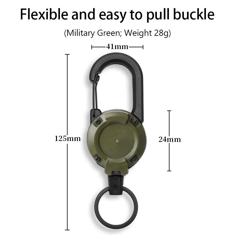 

Уличный автоматический выдвижной тросик Luya противоугонный тактический брелок телескопический брелок выдвижной крючок инструмент армия зеленый