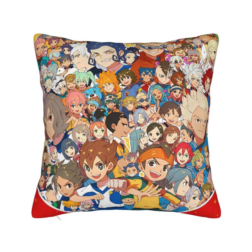 Printed Inazuma Eleven Anime Game Pillowcase Polyester Cushion Cover Decor RPG Cartoon Throw Pillow Case Cover Bedroom Zippered