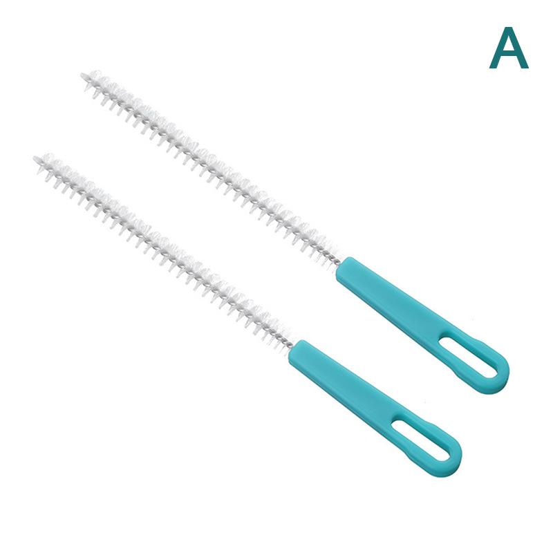 2 Piezas Cepillo de Limpieza Multifuncional Cepillos para Botellas de Paja Limpiador Alambre de Acero Lavar Pajitas para Beber Cepillo para Biberones