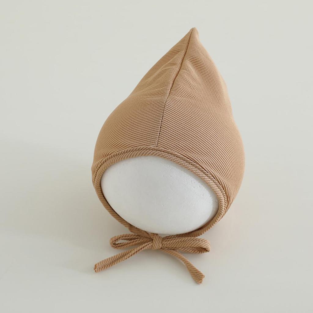 Solid Color Baby Ear Protection Cap Cute Cartoon Infant Princess Bonnet Spring Autumn Warm Cotton Lining Hat Kids