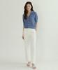 Lingseoul Button Classic Cotton Pants-Ivory