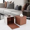 Elegant Faux Leather Tissue Holder Decorative Faux Leather Tissue Box Cover Paper Organizers Perfect For Any Room