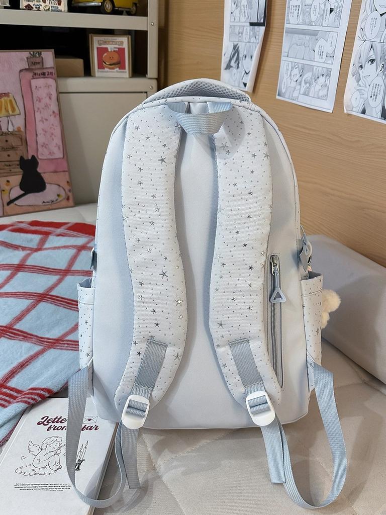 Starry Style School Backpack For Girls With Nylon Material And 10in Laptop Storage