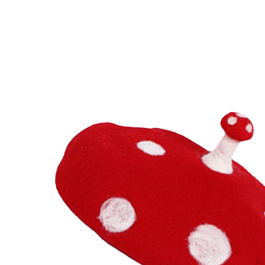 Mushroom Hat Felt Beret Halloween Warm Vintage Painter Party Favors Handmade Sweet Girl Decor