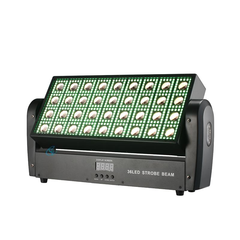 

Партийный свет 200 Вт LED RGB луч квадратная вращающаяся голова сценический стробоскоп с 36 шт. теплым белым светом для диско-бара UK Plug чёрный