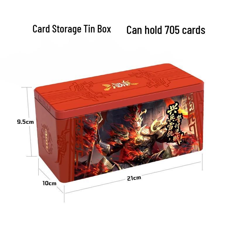 Lu Bu Style Collector Tin Box for Three Kingdoms Kill Card Game - Portable Iron Storage for Board Game Accessories