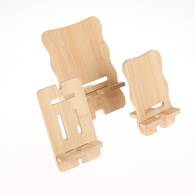 Wooden Desktop Phone Holder Desktop Lazy Mobile Phone Stand Tablet Stand Universal Multi-Functional Wooden Stand