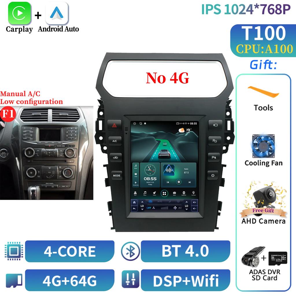 9.7inch Android Car Stereo Radio Multimedia Video Player For Ford Explorer 5 2011-2019 Navigation Carplay Automotive Screen GPS