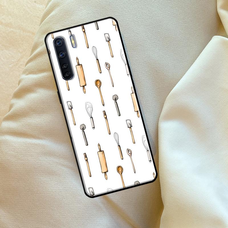 Baking Cook Chef Case For Oppo A98 A78 A18 A38 A58 A5 A6 Pro A54 A74 A94 A17 A57 A80 A60 A40 A96 A76 A16 A15