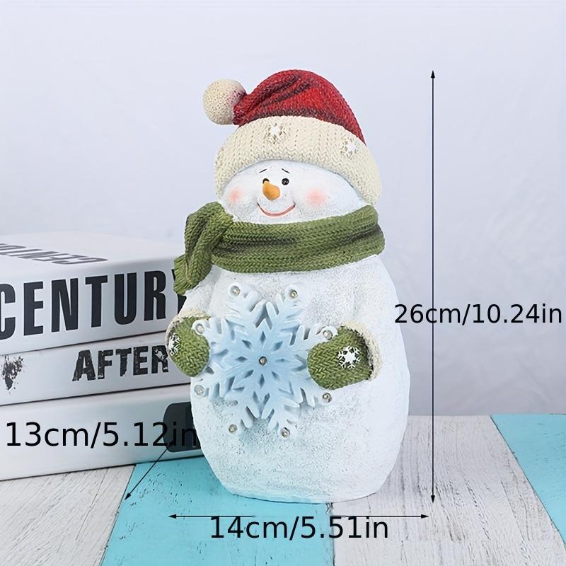 Christmas Party Decorations, Cute Christmas Snowman Figure Table Ornaments, Christmas Gifts with Glowing Mood Lights