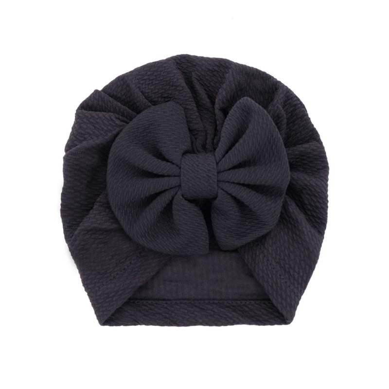 F23 children's hat cotton tied pullover hat soft knitted fabric baby pleated bow baby headscarf cloth