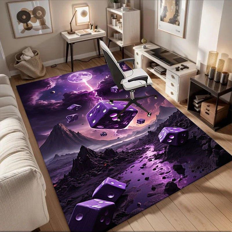 

Фиолетовые Кубики Фэнтези Пейзаж Настенный Арт Принт Офисный Коврик Домашний Декор Офисный Стол Стул Ковер для офиса ph90 60cm by 90cm