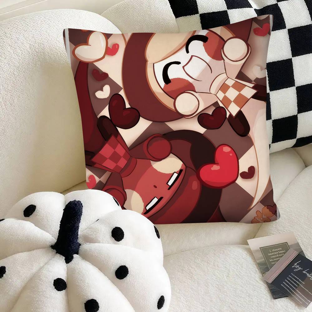 

Cute Cartoon C-Cookie R-Run K-Kingdom Pillow Case Square Pillow Bedroom Sofa Leisure Comfort Cushion Car Home Decoration 40cm x 40cm