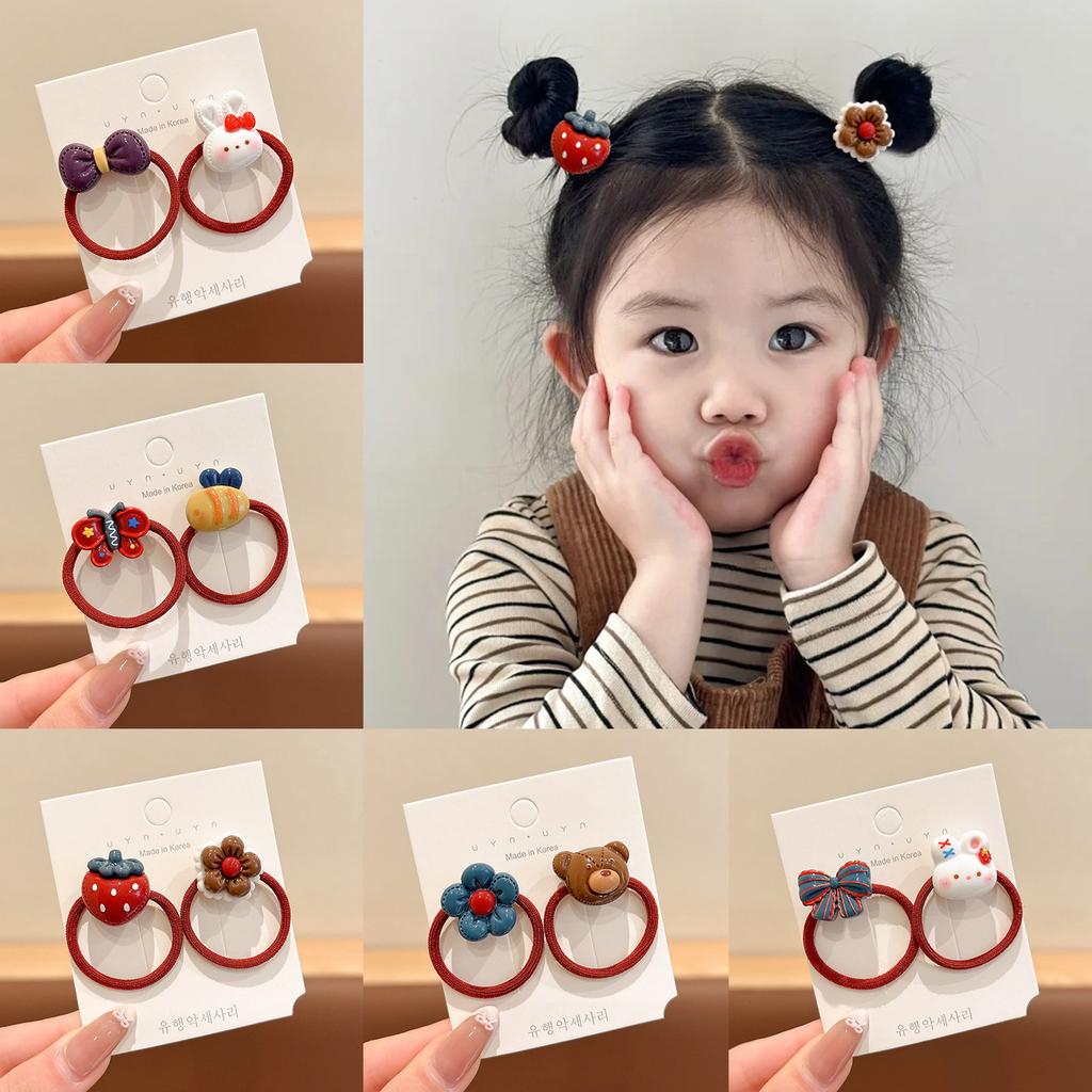 Children's Red Cartoon Rubber Band, Less Hair Volume, Small Tweet Mini Hair Rope, Hair Accessories Headrope