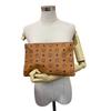 MCM Pouch clutch logo leather Vicetos business bag Brown leather Used