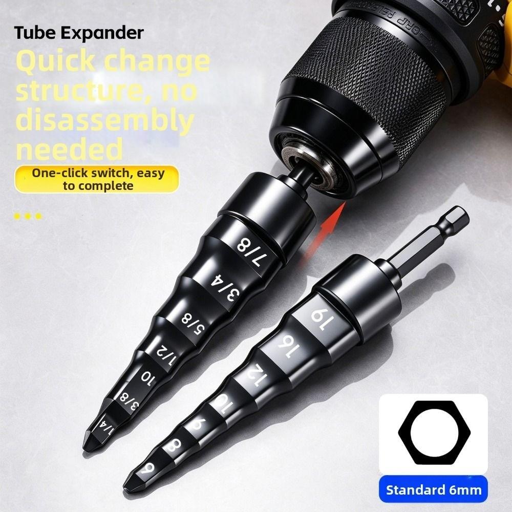 7 In 1 Copper Pipe Expander Hexagonal Shank Multifunctional Swaging Tool Durable Wear-resistant Tube Expanding Tool