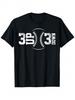 Unisex's 3 Up 3 Baseball Graphic T-Shirt - Retro Crew Neck Short Sleeve Tee With Bold Lettering & Baseball Stitch Design