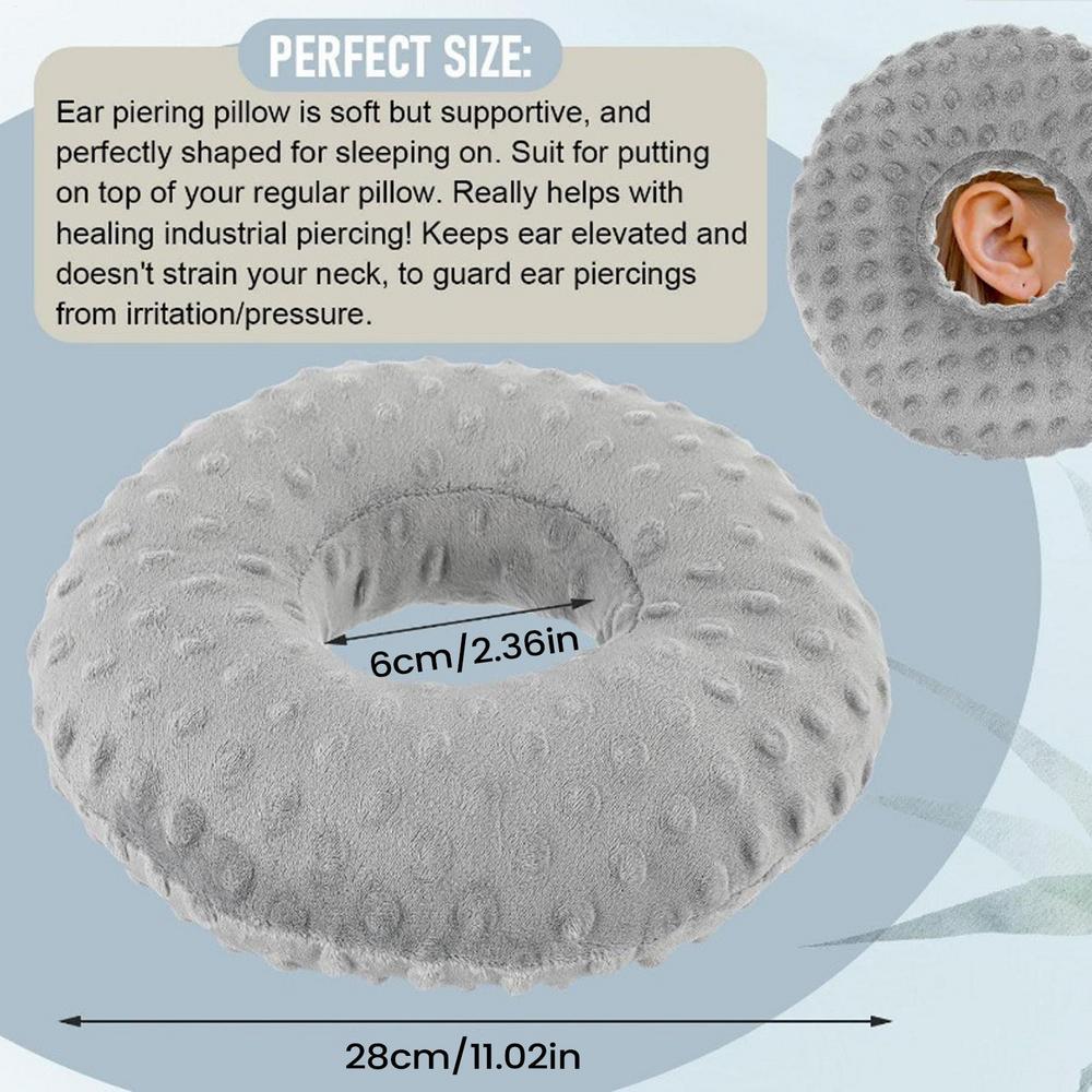 Ear Piercing Pillow Comfortable Soft Sleeping Relief Adults Donut Sleeping Earring Cushion For Care Recovery Resting Adults Men