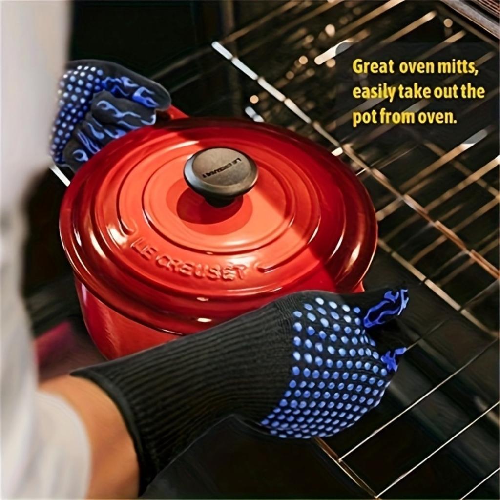 Universal Size Cooking Gloves, Heat-resistant and Non Slip Microwave Oven Baking Gloves