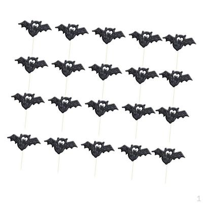 20 Pieces Glitter Paper Cake Cupcake Topper Halloween Party Supplier