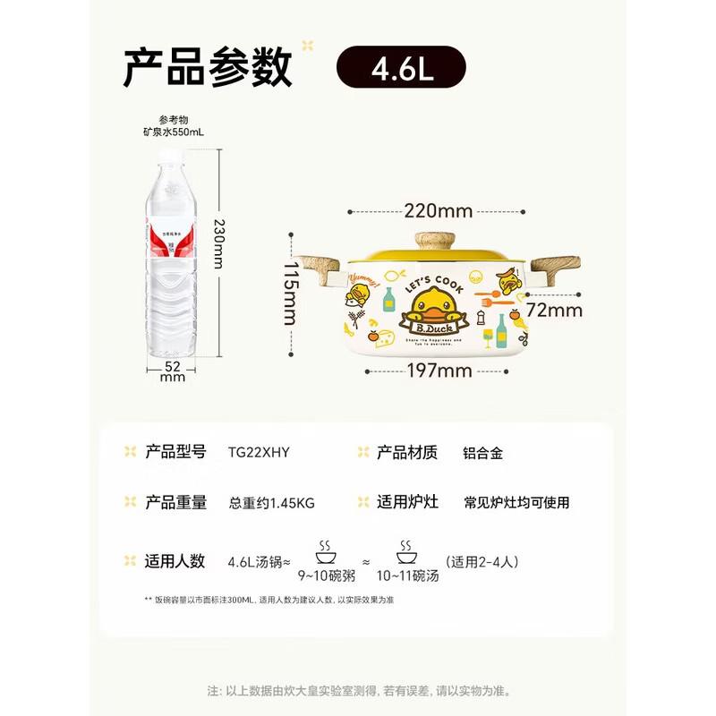 COOKER KING Little Yellow Duck 22cm Non-stick Soup Pot