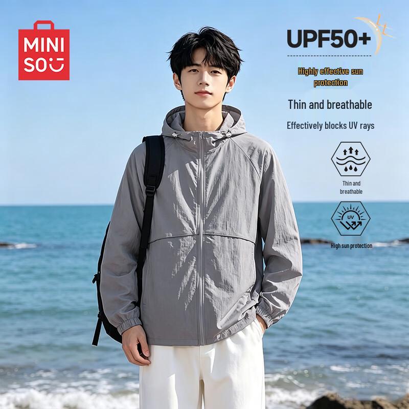 MINISO Men s Hooded Ice Silk Sun Protection Jacket 3XL