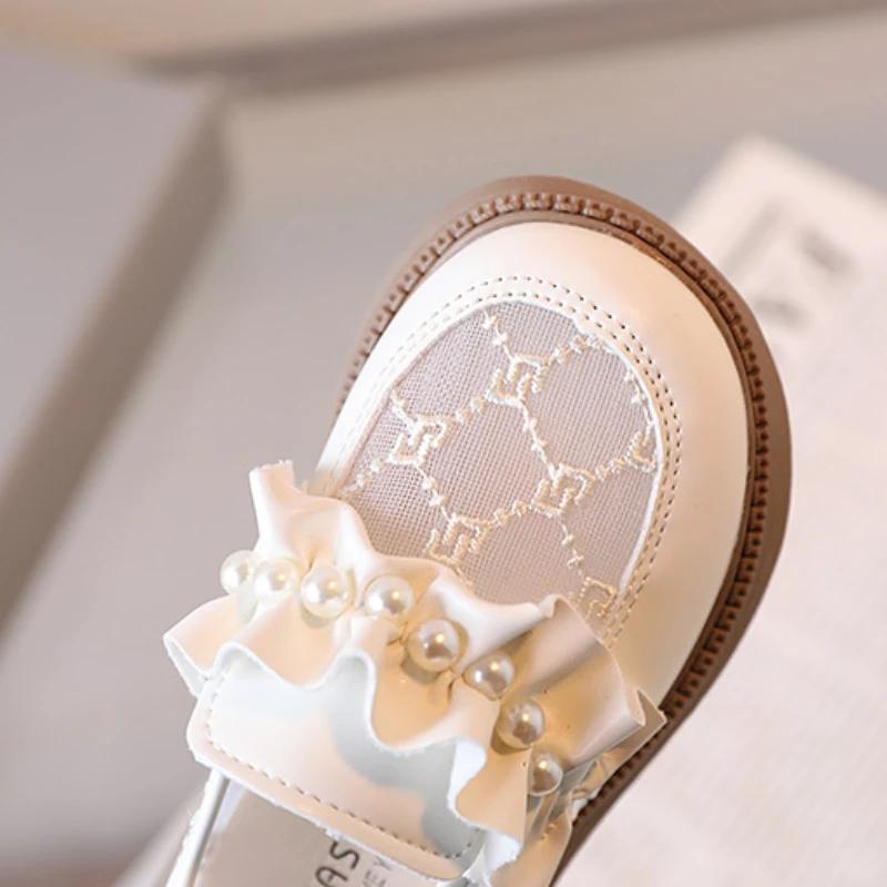 French Girls' Shoes 2025 Spring New Embroidered Princess Shoes Fashiona Mary Jane Shoe Brand Girls Party Dresses Girl Dresses