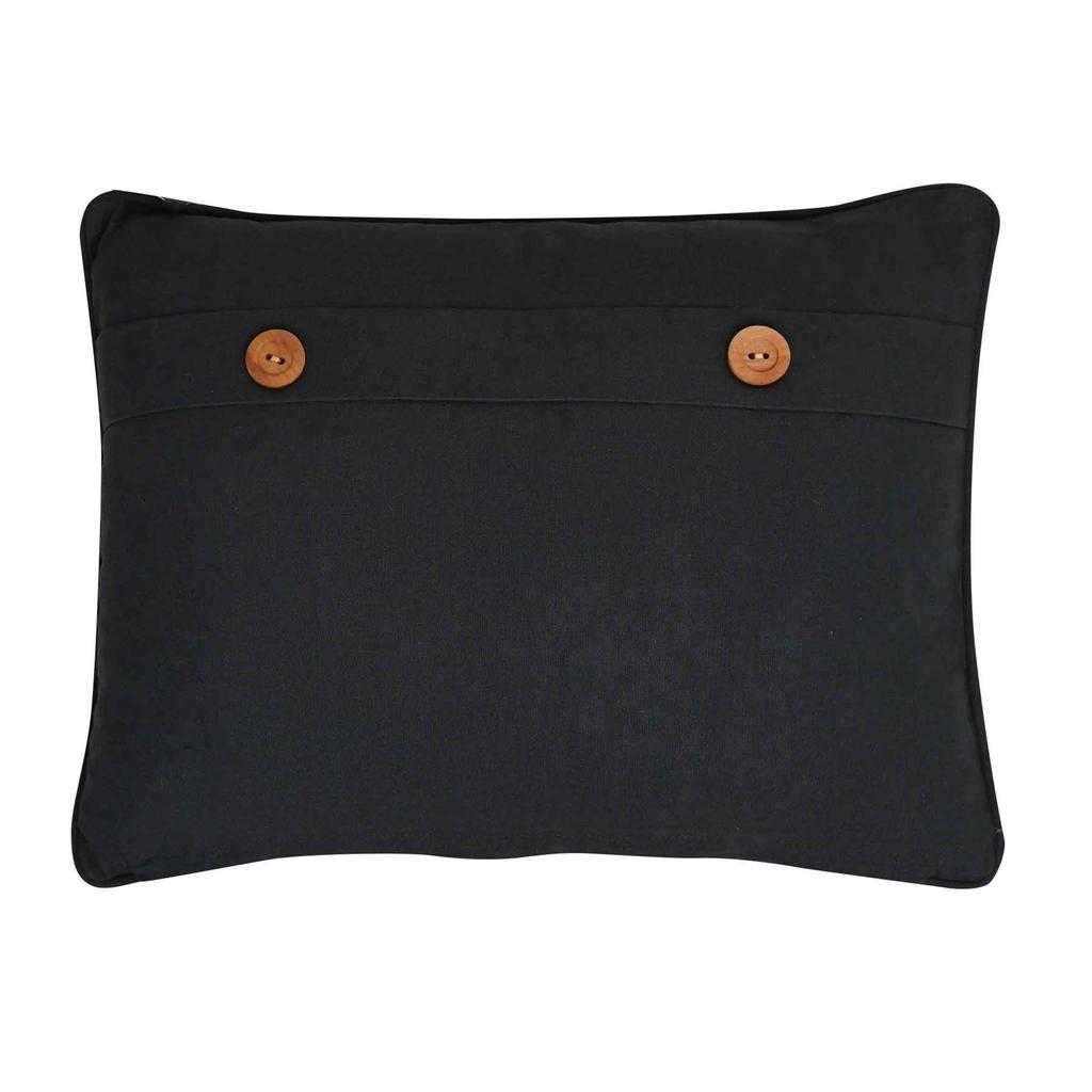 Meg Hawkins Oblong Cushion with Wooden Buttons - Stag