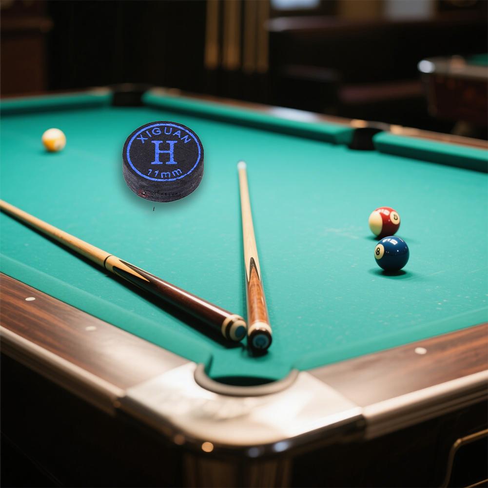 1PC 11/14MM Multi-Layer Pigskin Billiard Cue Tip Black Gemstone Snooker Nine-Ball Cue Tip Billiards Equipment