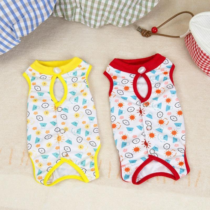 Soft Pet Sterilization Suit for Small Dogs Cats Weaning Suit Anti-licking Recovery Clothes After Surgery Puppy Kitten Care Vest
