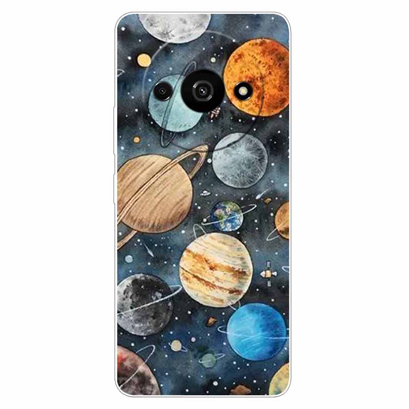Clear Silicone Cover For Xiaomi Poco C61 Case Owl Lion TPU Printed Cover for Xiaomi Poco C61 C 61 Cases Luxury PocoC61 Phone Bag