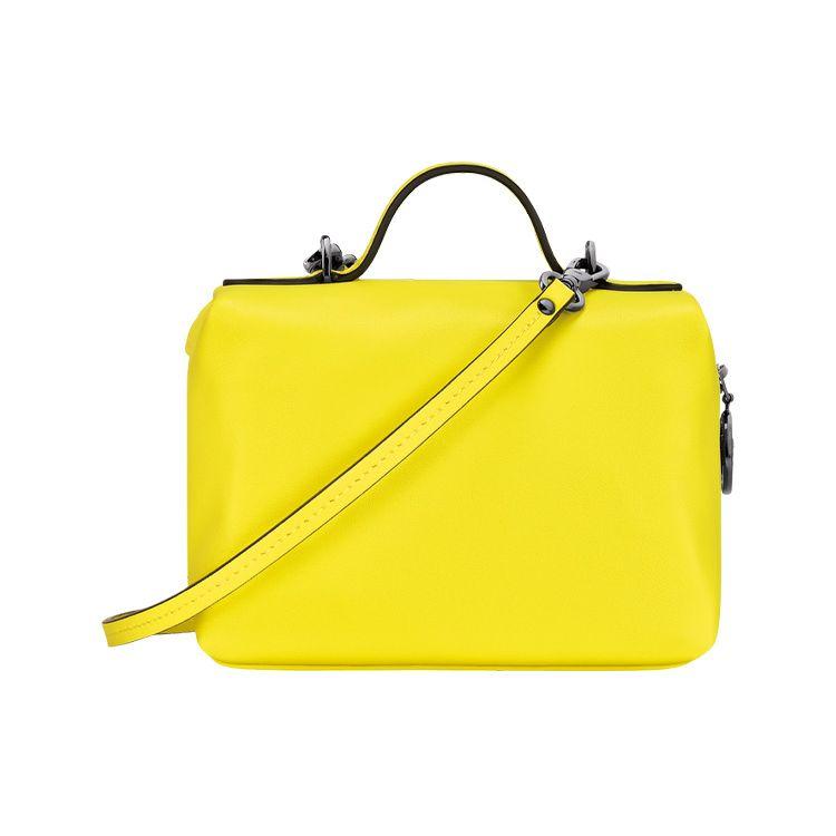 Longchamp Le Pliage Xtra Series 16 Zipper Closure Leather Handheld Shoulder Crossbody Mini Bag Women Bags Lemon-Yellow 10187987174