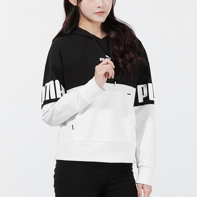 Puma Hanorac Power Colorblock cu șnur Femei Topuri Negru 670957-01