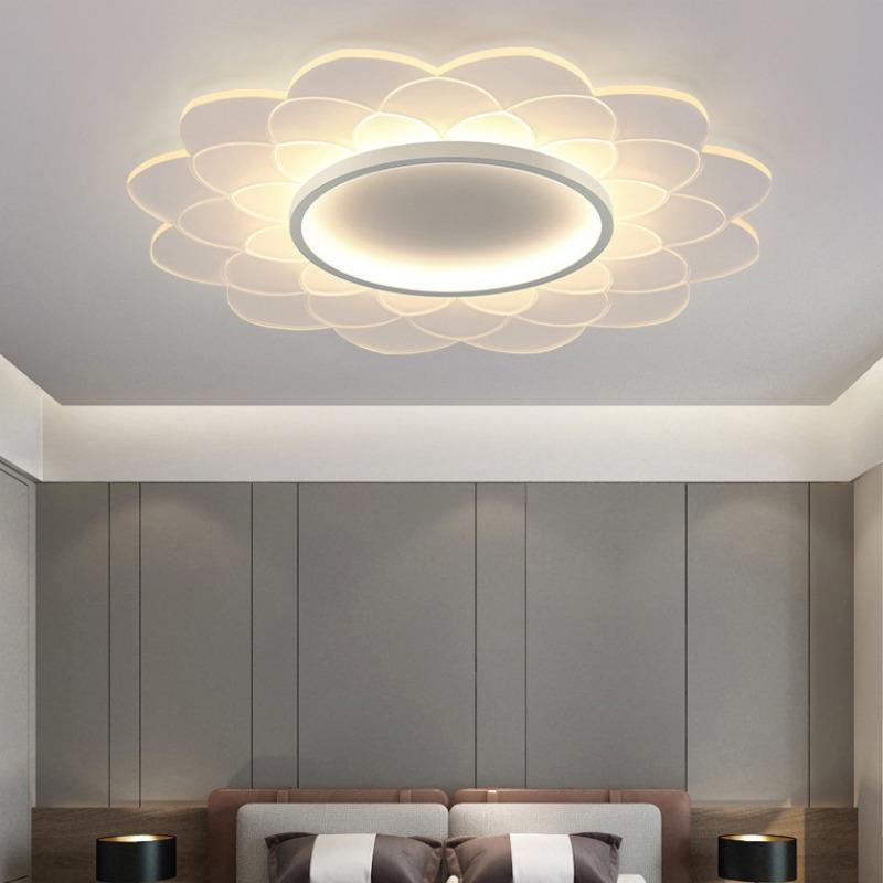 Modern Simple Led Creative Flower Room Light Warm Romantic Round Dining Room Lamps and Lanterns