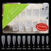 96 Stück/Box Nahtlose Nagelspitzen Leiterform Ultra Dünn Wassertropfen Faltbar Transparent Mattierte Spitze für Maniküre
