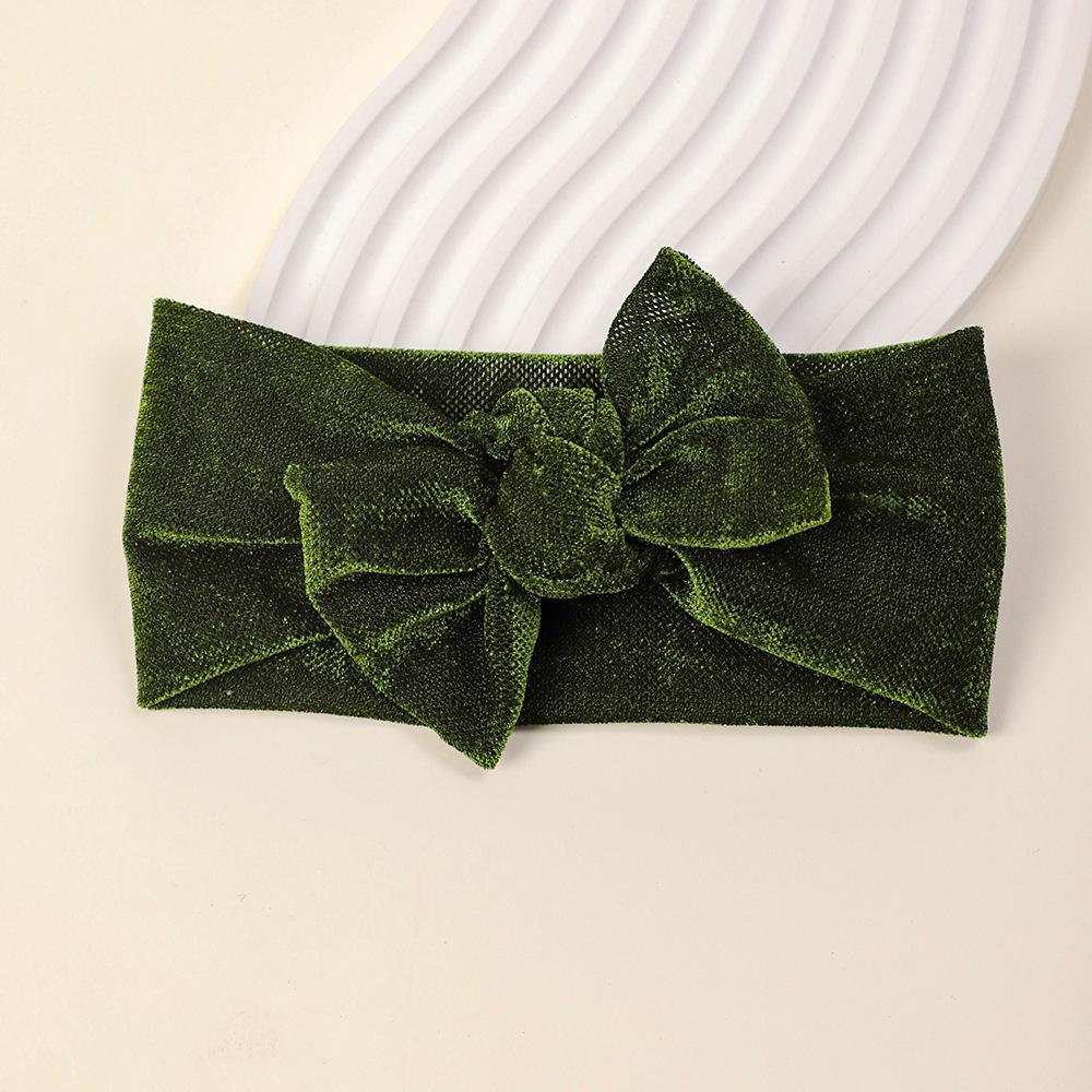 New Solid Solor Children's Hair Accessories Baby Plush Bow Headband Baby Soft and Comfortable Fabric Headband