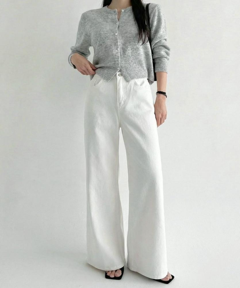 Hidden Banding Wide Bootcut Pants 2COLOR