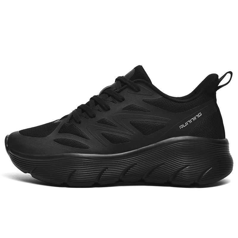 Women's Air Cushion Running Shoes with Shock Absorption Breathable Men's Lightweight Gym Sports Sneakers for Marathon Training