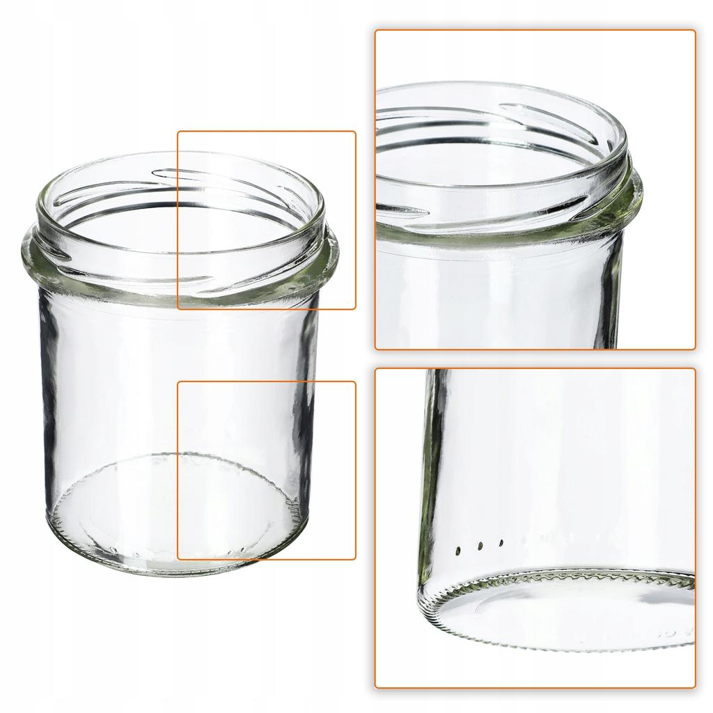 KADAX 10x Glas Glas 350ml Für Konserven Marmelade Honig Pastete Fleisch