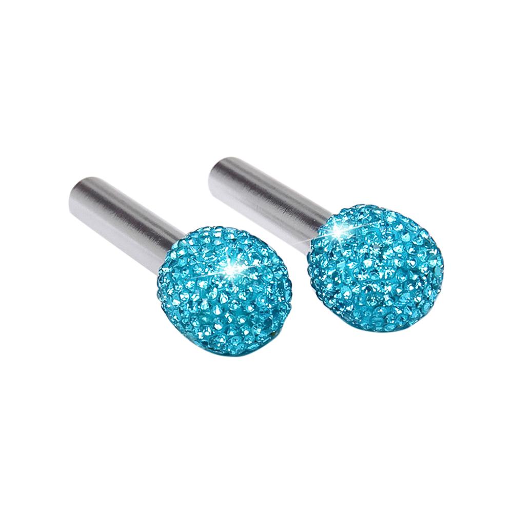 Car Door Pin Lock Knob Pull Pins Aluminum Alloy Car Door Handle Diamond Bling Security Car Door Latch Lock Pin Car Accessories