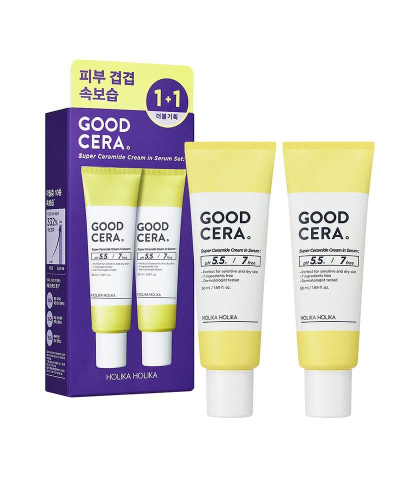 (2-Pack Set) GoodCera Super Ceramide Cream in Serum (Tube Type) 50ml+50ml