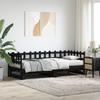Vidaxl Extendable Bed, Black, 2X(90X190) Cm, Light Pine Wood
