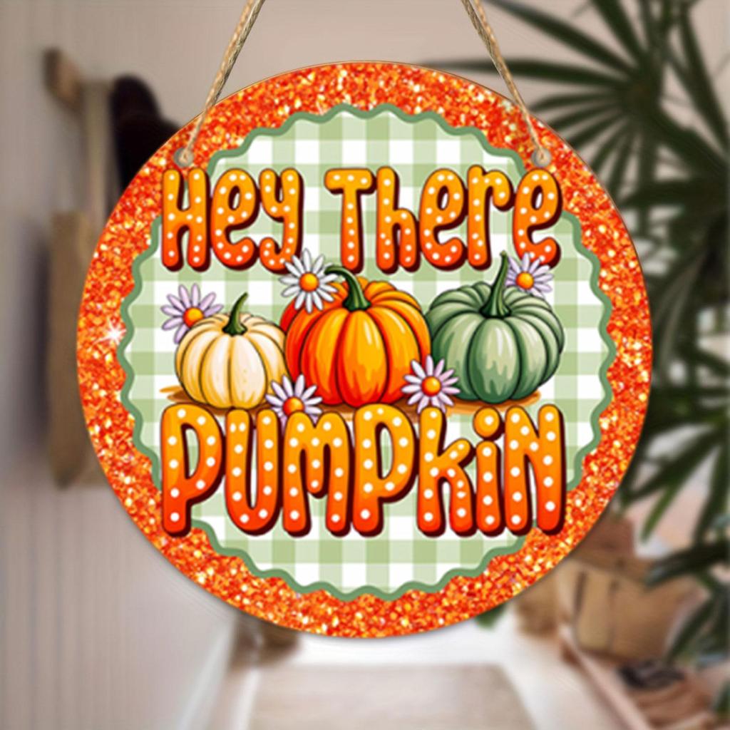 Fall Hanging Sign for Family Multifunctional,Round Wood Ornament Decoration for Wall,Office Front Door Living Room Farmhouse