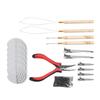 Hair Extension Tool Kit Silicone Rings Hair Pliers Pulling Needle Hook Needle Transparent Heat Prote