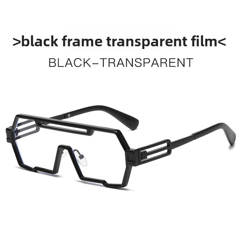 Cyberpunk Square Sunglasses With Metal Frame Uv400 For Cycling And Travel