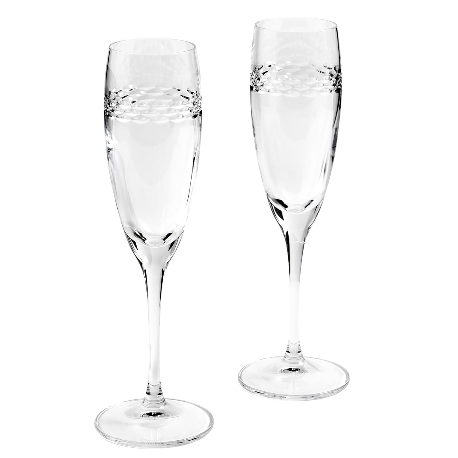 

[Officially Imported] Wedgwood Neo Pair Champagne Glasses, Perfect for Weddings and Gifts, 1078674