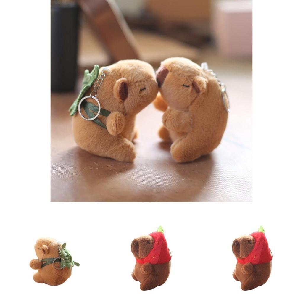 Cute Plush Capybara Keychain Pendant Toy Bag Decoration Doll